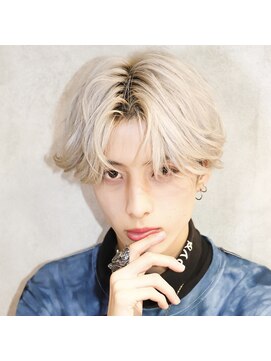 エデンバイトゥルークリエイション(EDEN by True Creation) 韓国センターパートホワイトシルバーツーブロハートバング