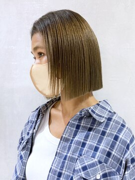 アイティーバイアルバム 藤沢店(IT by ALBUM) ナチュラルボブ_チェリーブラウンフェミニンロング_ba407211