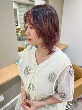 シンス(Since) カシスオレンジ/アンブレラカラー風/ウルフカット/里見美穂