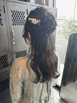 アチーブ ヘア デザイン(achieve hair design)&nbsp;お呼ばれヘア　ダウンヘア　ハーフアップ　ミディアムロング