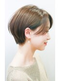大人可愛いハンサムショート小顔サイドグレージュ ユーレルム