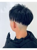 フェード束感マッシュ【大人世代/メンズカット】