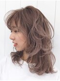 ロング顔周りレイヤー韓国ヘア美髪前髪カット_ba160481