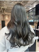 顔周りレイヤーロング美髪韓国ヘアおくれ毛_ba543301