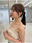イメチェン/似合わせカット/フルバング/レッドブラウン/中野