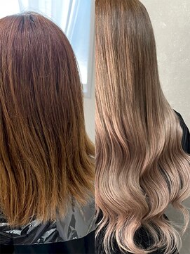 ララ モアナ(LaLa Moana) ピンクベージュ・エクステ・ダメージレス・ケアカラー・透明感