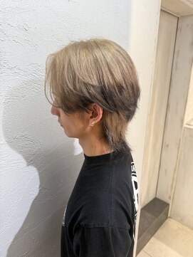 アジールヘア 池袋東口店(agir hair) メンズデザインエンドカラー/ミルクティー/インナーカラー 池袋