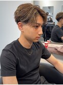 海外風　テーパーフェード　ハイライトブラウンカラー