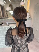 ネウィ 広島(newi)&nbsp;結婚式お呼ばれヘアセット/ポニーテール/まとめ髪/編みおろし