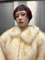 マルケ ドゥ マッシュ(MaruQuee de mashu)&nbsp;ショートボブ/レイヤーボブ/ショートレイヤー/ダークレッド/ボブ