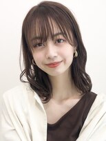 リヤン 表参道(lyann)&nbsp;デジタルパーマ斜めバングうる艶髪くせ毛風カール大人可愛い