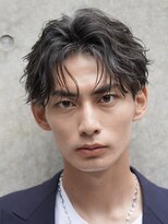 フィフス 大分(fifth)&nbsp;大分シャドウパーマメンズカットラウンドマッシュセンターパート
