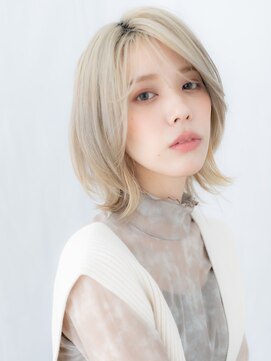 ドクターズ サロン ラブ(Dr's Salon LAB) ブリーチホワイトブロンドウルフカットn古河10代20代30代