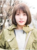 ワンカール切りっぱなしボブ☆オン眉