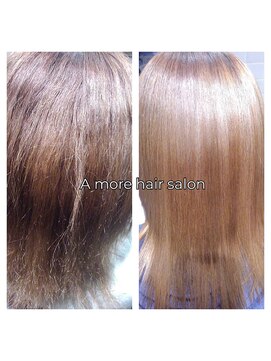 エイモアヘアサロン(A more hair salon) 【縮毛矯正】+【ダメージ補修トリートメント】