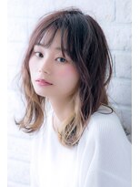 ヘアーアートシフォン 池袋西口店(Hair art chiffon)&nbsp;イヤリングカラー切りっぱなしネオウルフウルフパーマ濡れ髪