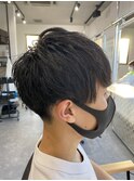 黒髪ナチュラルマッシュ