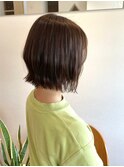 ボブ×ベージュカラー