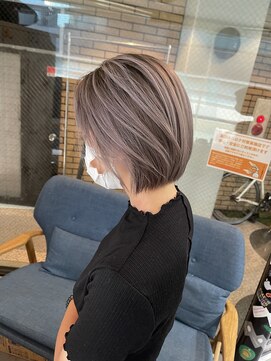 ラフ(LAFF) #黒髪#ボブルフ#ネビージュ#小顔#ワンレン