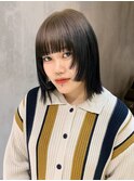 ルーツカラーボブ_大人ガーリーチョコレートプリカール_ba441742