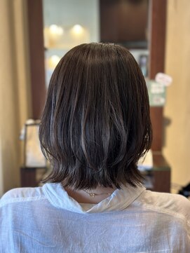 エニィ 池袋西口(Any) 黒髪/グレーベージュ/レイヤーロング/前髪パーマ