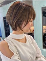 ロンドワン 三宮元町(Lond one) ショートボブ/大人美人ショート/艶ブラウン