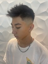 銀座マツナガ 浅草店 黒髪短髪スキンフェード/フォワードスタイル/10代/20代