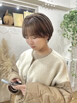 シエン(CIEN) 人気のベージュカラー大人丸みショートボブ♪20代30代