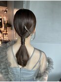 【タイトポニーテール】/結婚式/二次会/同窓会/銀座/ヘアセット