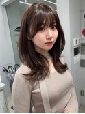大人可愛い20代30代40代インナーカラー小顔ウルフレイヤーボブ