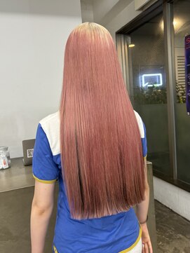 レコ 渋谷(LECO) ホワイト×ピンクのロングハイトーン
