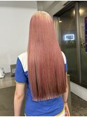 ホワイト×ピンクのロングハイトーン