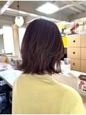 春カラー◎ピンクベージュ・外はねボブ