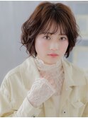 大人ガーリーふわふわボブ小顔デジタルパーマa上尾20代30代40代
