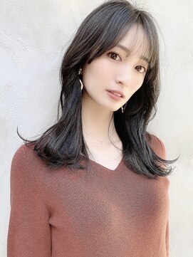 トイロ 横浜(Toiro) 【韓国美人百花OLヘア】シースルー バング透明感カラー