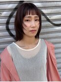 大人可愛いワイドバング/ワインレッド/ボブレイヤー/ボブウルフ