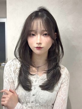 ロンドウル 熊本(Lond ulu) 縮毛矯正/くびれヘア/ハイライトカラー/アプリコットオレンジ