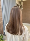 透明感ヘーゼルオレンジ艶カラー