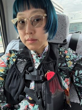 カンナ オーガニック ヘアデザイン(CANNA ORGANIC & HAIR DESIGN) 顔まわりレイヤーボブブルー