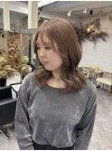 ダブルカラー/ベージュ/透明感カラー/ケアブリーチ/20代/30代