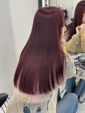 ジュイル ハラジュク(JEWIL HARAJUKU) 10代20代30代ブリーチなしボルドーカラー