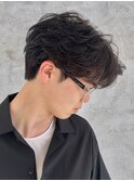 大分ニュアンスパーマセンターパートフェザーパーマ毛流れパーマ