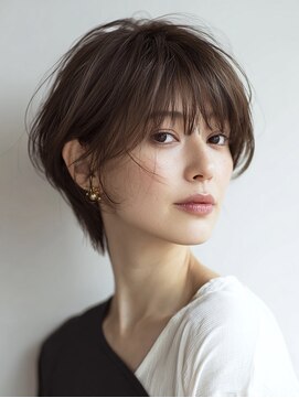 ハーツ(Heart's) ミセスショート×白髪ぼかしカラー３０代４０代５０代６０代