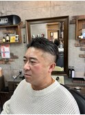 MEN’S HAIR/サーフカール/刈り上げセンターパート/印西
