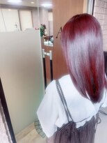 アミリー 成田美郷台店(Amily)&nbsp;チェリーレッド 艶カラー ロング艶髪20代30代40代50代60代