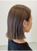 【四条烏丸】タイトボブ×ブリーチなしベージュブラウン