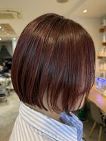 ルチア 八柱店(LUCIA by cuore)&nbsp;ボブ　ピンクブラウン　ピンク　グラボブ　レイヤーボブ