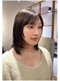 ニュアンスボブ【20代/30代/イルミナカラー/縮毛矯正/髪質改善】