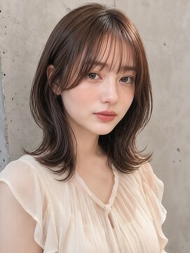カバーヘア ブリス 川口(COVER HAIR bliss) 夏カラーブリーチなしミディアムレイヤーくびれ小顔p川口