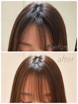 ヘアーサロンウフ(hair salon Oeuf)&nbsp;【自由が丘×前髪】前髪クロスパーマ＋顔周り似合わせカット